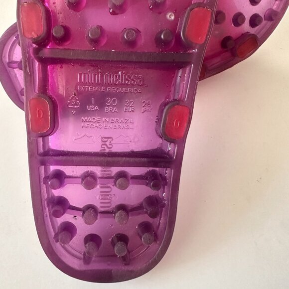 Mini Melissa Wide Slide urple Slip ons Sandals Size US1 - Picture 10 of 13
